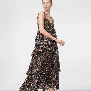 Club Monaco Suukyi Floral Tiered Dress